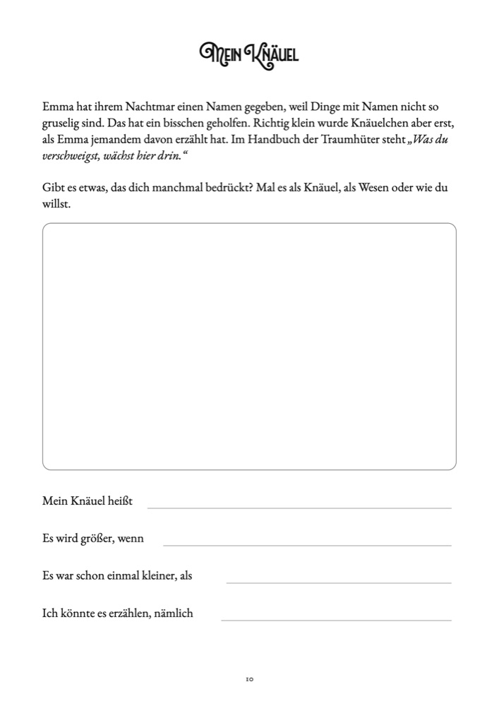 Seite „Mein Knäuel“ aus dem Handbuch